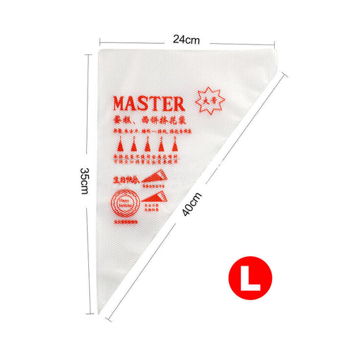 Icing Bags Master 100 pcs - Durable, Food Grade Piping Bags