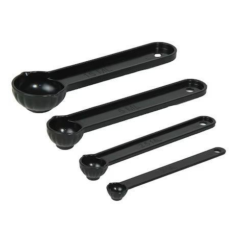 Mesuring Spoon 4 Pieces Black