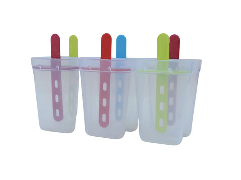 Plastic Ice Pop Maker - Pack of 6 & 4