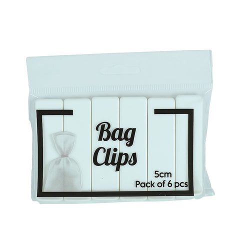 Plastic Pack of 6 Bag Clips - Available in several Size