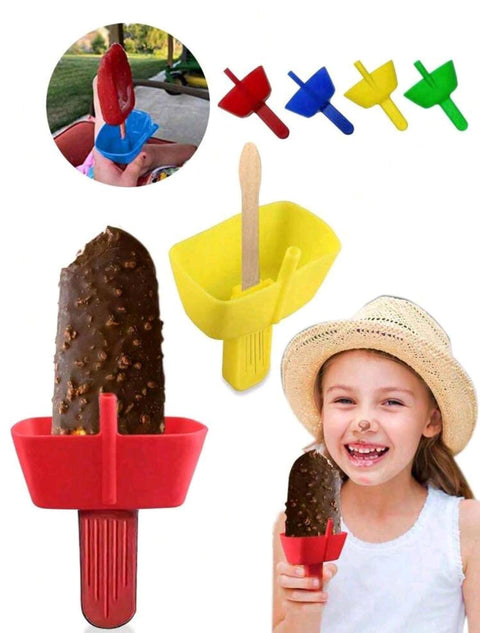 1pc Red Original Drip Free Popsicle Holder Mess Free Frozen Holder Whit Straws