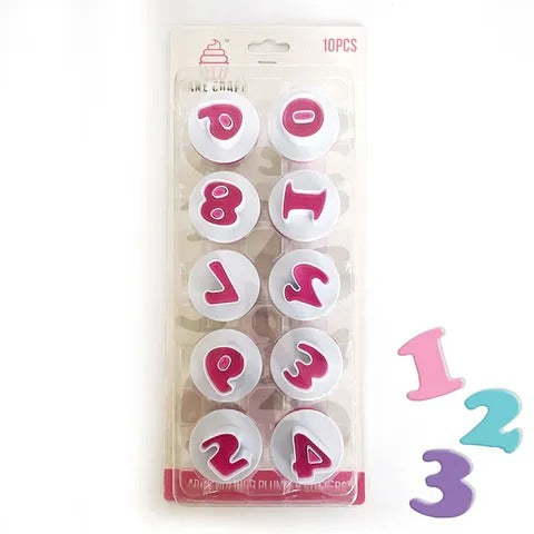 Cake Craft Push Easy Medium Number Cutter Set