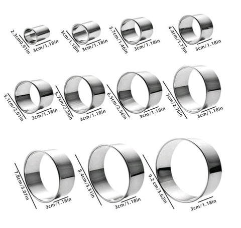 11pcs/set Stainless steel cookie cutter set-multifunctional molds for baking dumplings pastries and pies