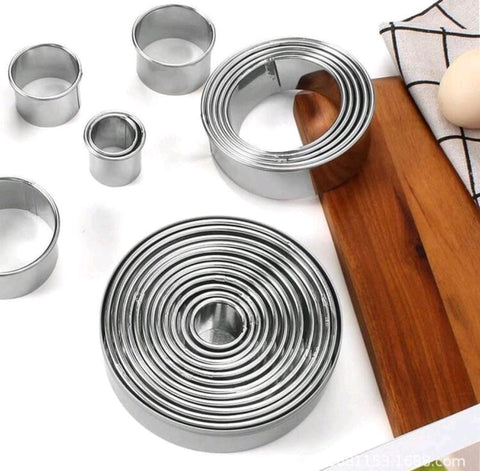 11pcs/set Stainless steel cookie cutter set-multifunctional molds for baking dumplings pastries and pies