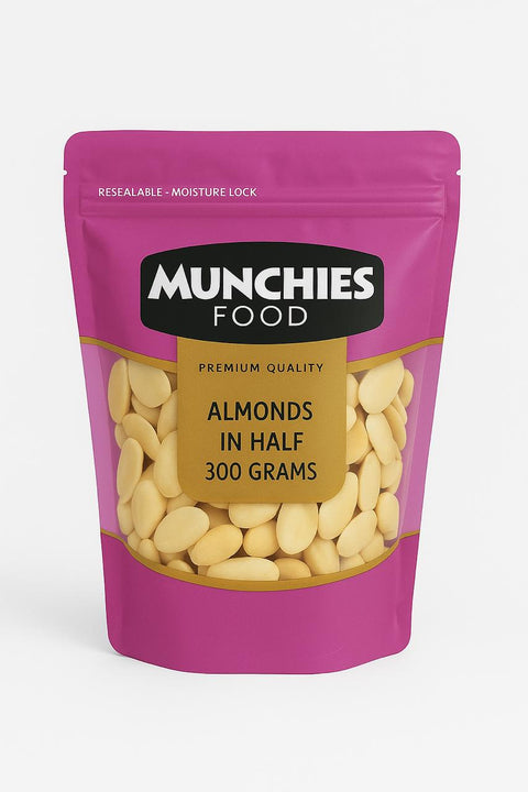 Raw Almonds in Half - Nutrient-Rich, Health-Boosting Snack