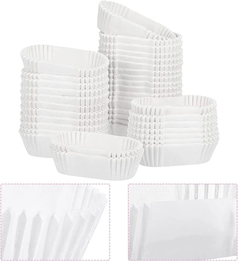 50pcs Oval Cake Cups Disposable Baking Cups Cake