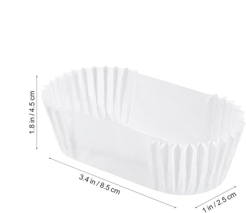 50pcs Oval Cake Cups Disposable Baking Cups Cake