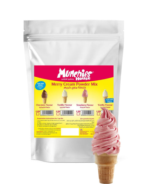 MERRY Cream Powder Strawberry - Easy Mix, Just Add Water