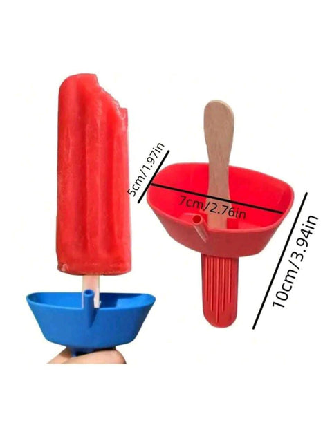 1pc Red Original Drip Free Popsicle Holder Mess Free Frozen Holder Whit Straws