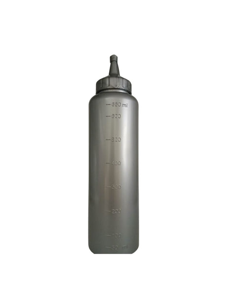 Squeeze Bottle with Scale, Lid, and Tip for Multi Use Silver Color