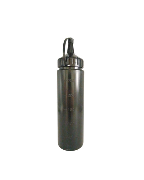 Squeeze Bottle with Scale, Lid, and Tip for Multi Use Black Color