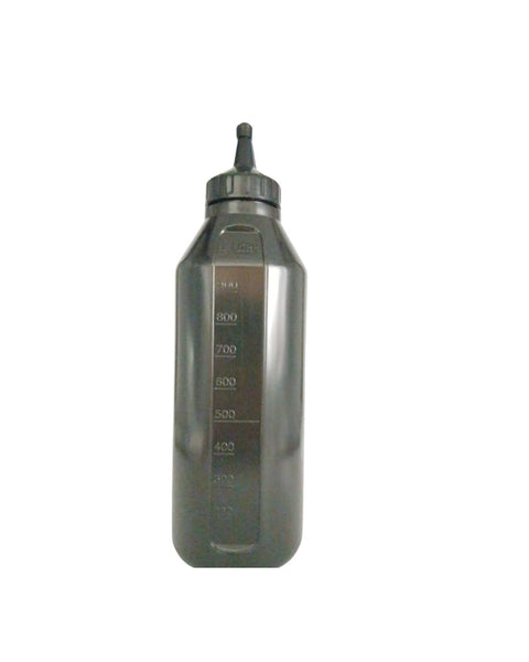 Squeeze Bottle with Scale, Lid, and Tip for Multi Use Black Color