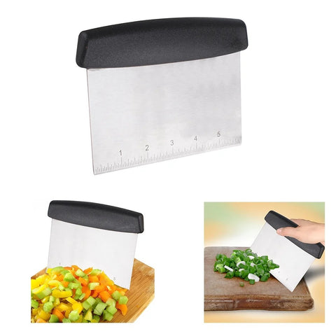 Premium Bench Scraper ,Stainless Steel Dough scraper and Chopper