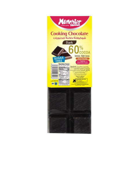 Cooking Chocolate Dark - Keto - Sugar Free - 60% Cocoa Content