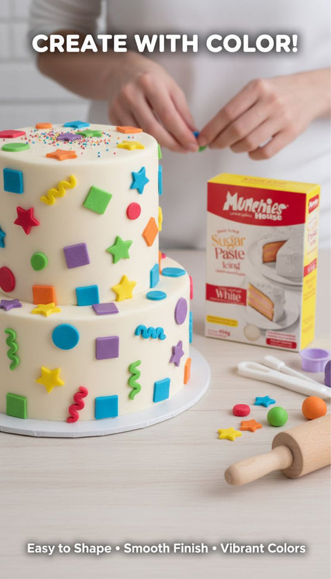 Sugar Paste Fondant White - Perfect for Cake Decorating