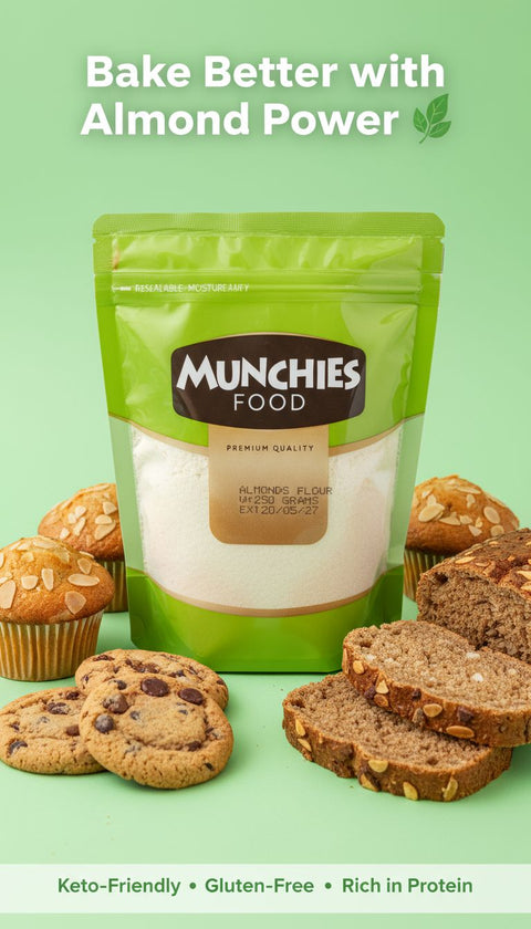 Almond Flour by Munchies Food, Low Glycemic Index, Rich in Protein