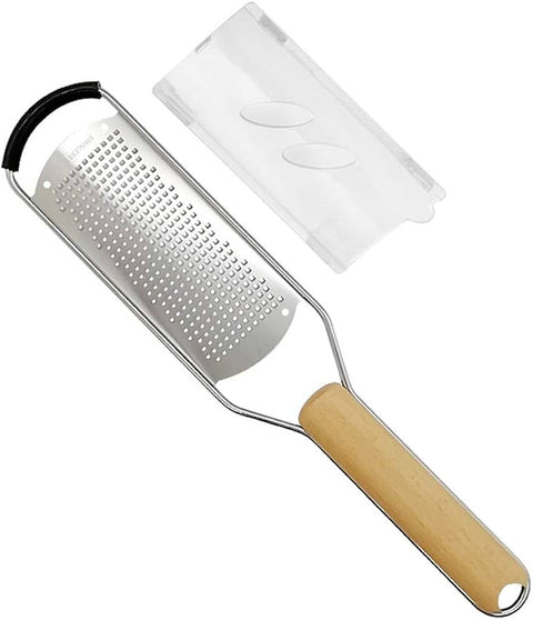 Long Zester with Wood Handle for Garlic and Ginger