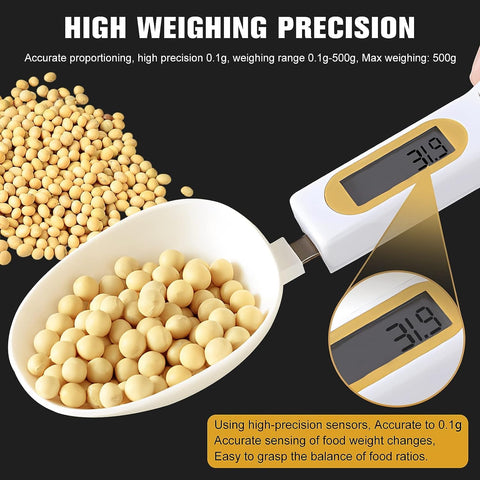 1pc Accu-Measure Digital Kitchen Scale Spoon - LCD Display, 0.1g-500g Precision