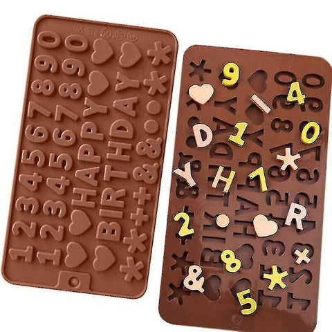 Silicone Letter Mold and Number Chocolate Birthday Cake Decorating Tools