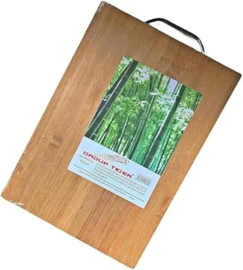Wooden Cutting Board with Stainless Steel Handle