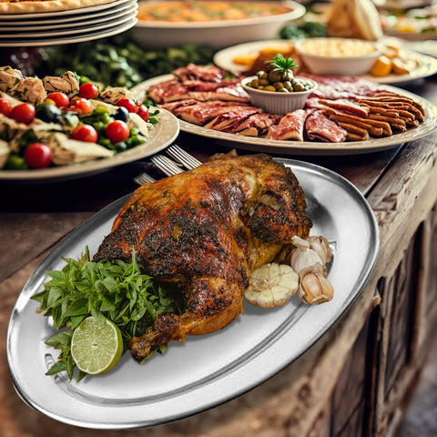 Stainless Steel Oval Platter - Serving Platters for Entertaining