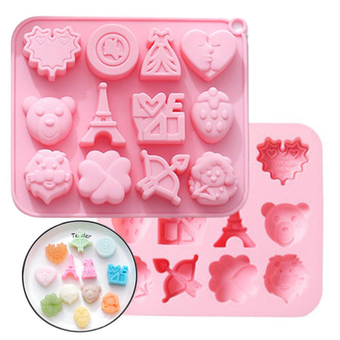 Valentines Chocolate Mould - Paris Edition, Silicone Heart Shapes