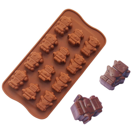 Silicone Robot Mold for Chocolate Crafting, Food Grade, Heat Resistant