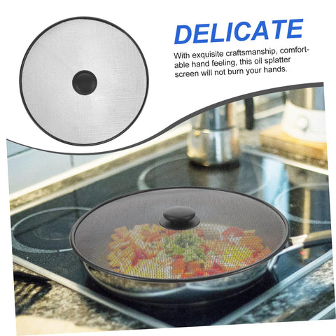 Stainless Steel Splatter Screen for Frying Pan with Handle