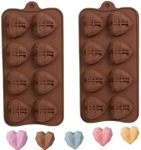 Diamond Heart Silicone Chocolate Mold | Crafting Essentials