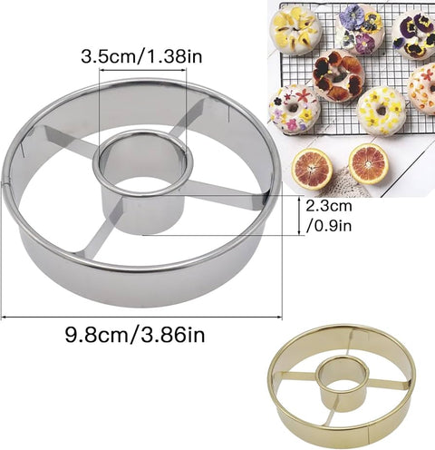 Stainless Steel Donut Cutter Mold - 1pc, Round Pastry Tool
