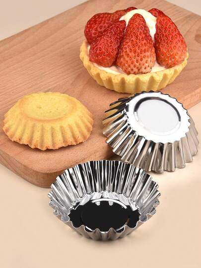 8PCS Tart Mold Stainless Steel, High-Quality, Durable