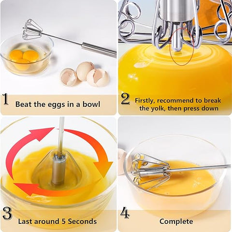 Hand Push Whisk Blender for Effortless Baking