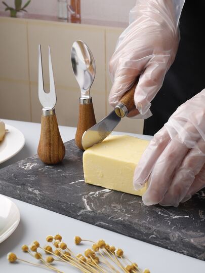 Stainless Steel Cheese Knife Set with Wooden Handle
