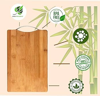 Wooden Cutting Board with Stainless Steel Handle