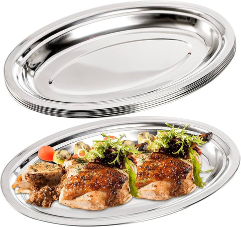 Stainless Steel Oval Platter - Serving Platters for Entertaining
