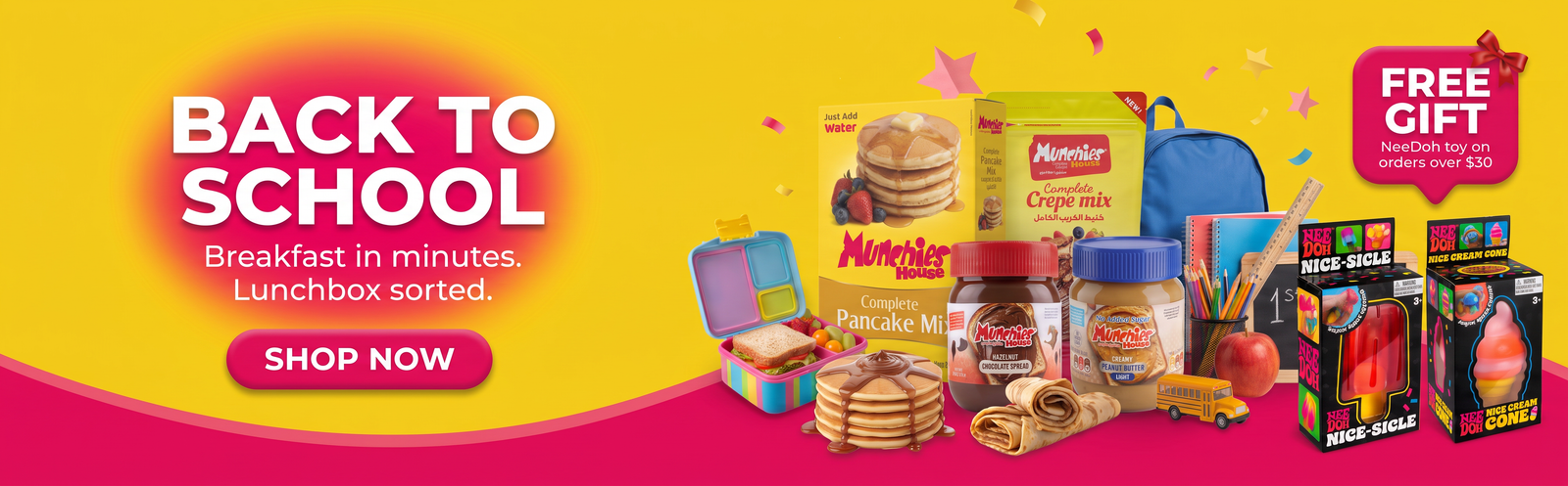 Munchies House breakfast and back to school products