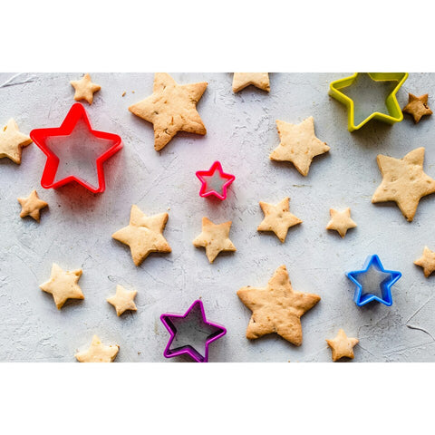Star-Shaped Plastic Cutter Set (5 PCS) for Baking