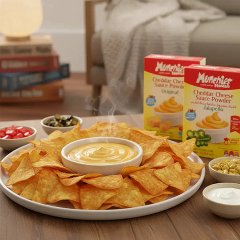 🧀 Cheddar Cheese Nacho Dip Platter - MunchiesHouse