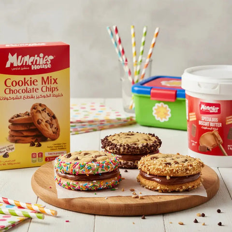 🍪 Cookie Sandwiches with Chocolate Spread - MunchiesHouse