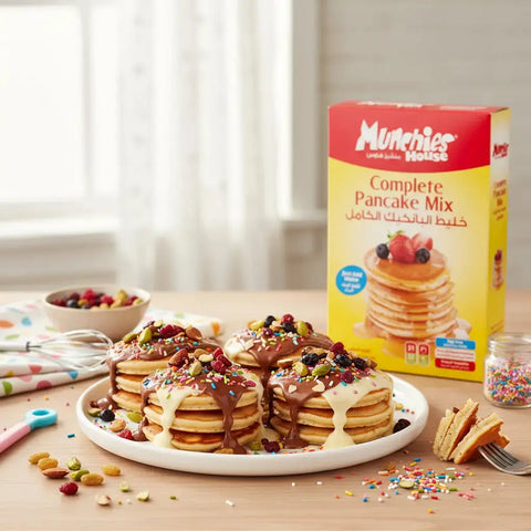 🥞 Mini Pancake Stacks with Chocolate & Berries - MunchiesHouse