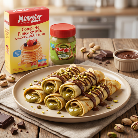 Viral Pistachio Pancake Roll Ups