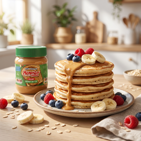 Healthy Peanut Butter Banana Pancakes