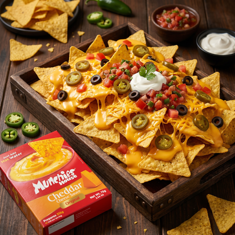 Cheddar Cheese Loaded Nachos