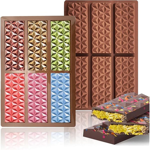 Reusable Non-Stick Silicone Chocolate & Candy DIY Mold with 6 Slots