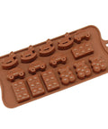 Silicone Chocolate Molds: Toy, Car, Block, and Bear Shapes