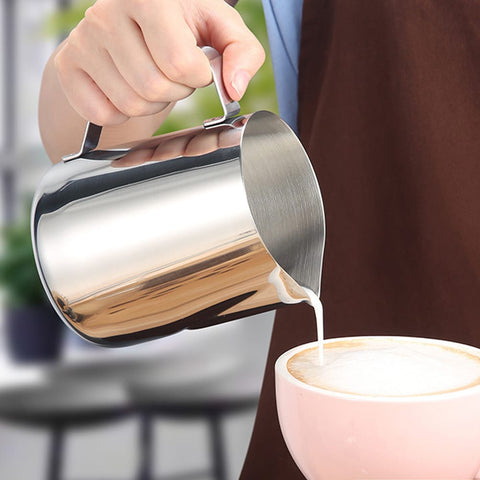 Milk Frothing Jug Stainless Steel Coffee Milk With Scale