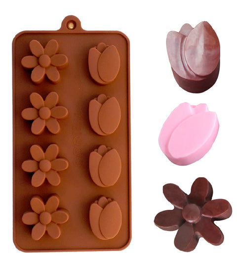 Silicone Tulip Flower Chocolate & Jelly Mold by Munchies House