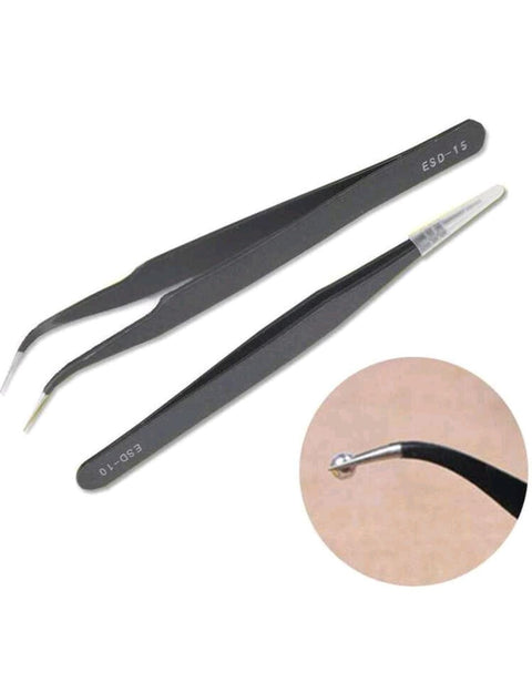Stainless Steel Multifunction Tweezers, 2pcs