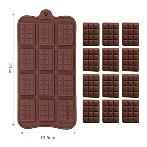 Mini Chocolate Bar Silicone Mould, 21cm x 11cm Munchies House