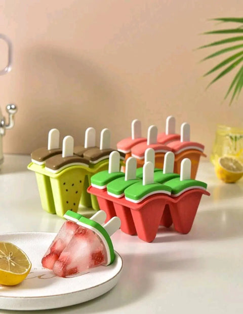 Watermelon Shaped Ice Cream Mold With Lid DIY Popsicle Maker Munchies Tools